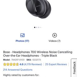 Bose Noise Cancellation 700 New Sealed 