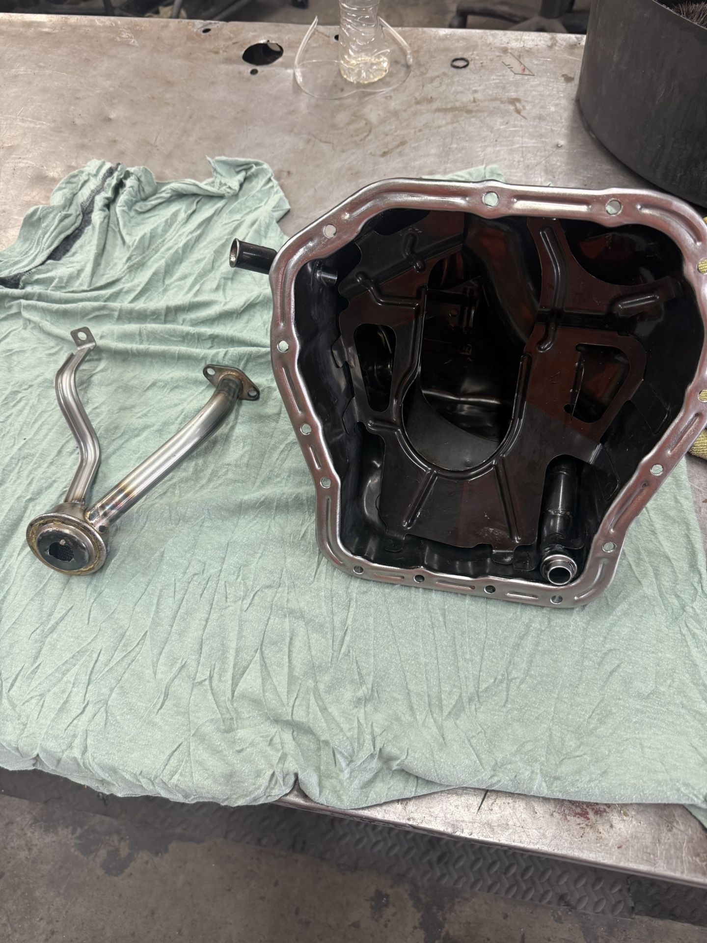 Subaru EJ25 Oil Pan + Pickup (Dented, No Cracks)