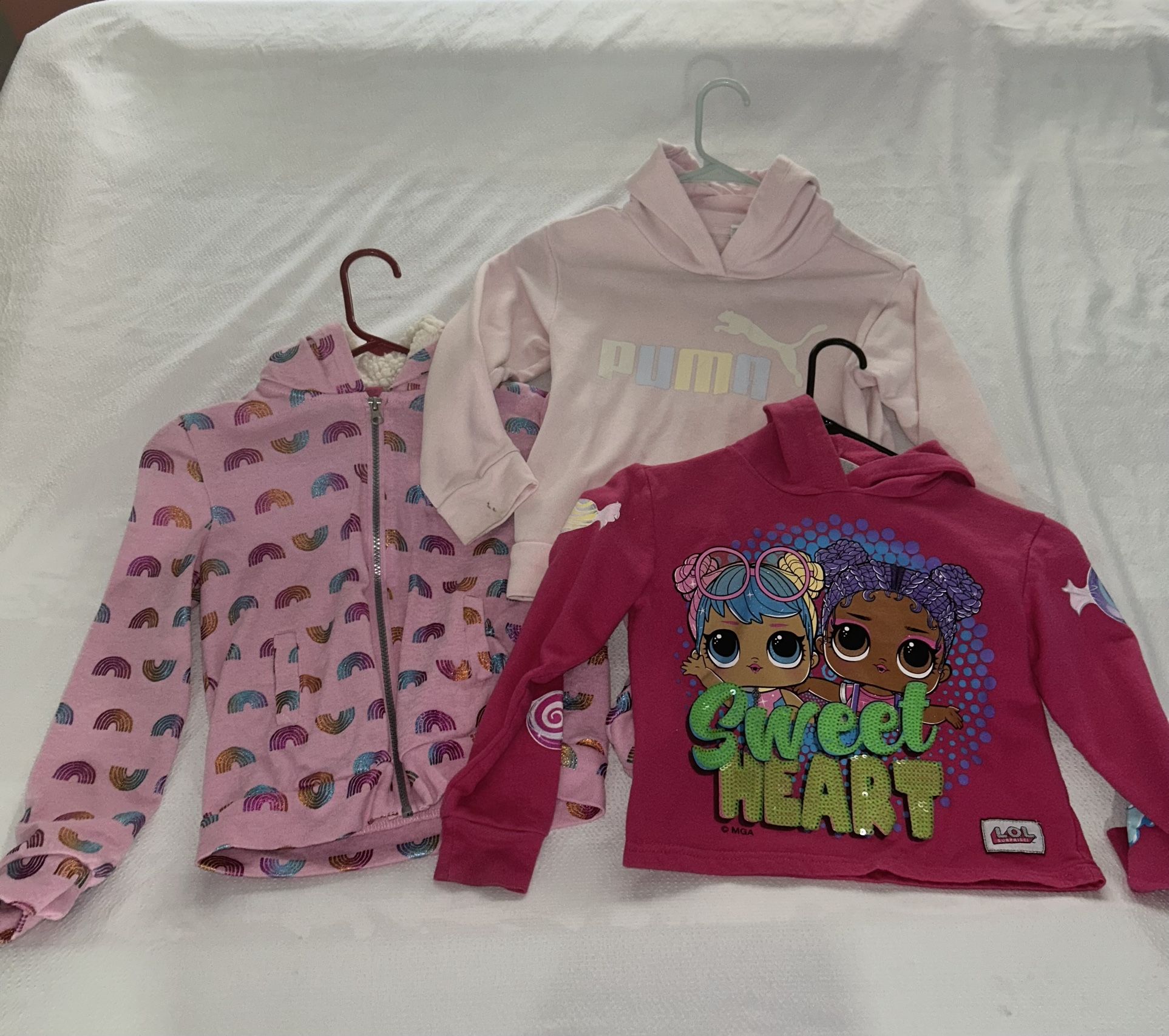 Lot of 3 Girls hoodies 7/8 puma etc