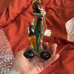 Vintage Italian Glass, Black Clown Face