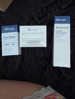 Dr. Leo trio Acne buster, pore cleansing Clay, purifying facial cleanser