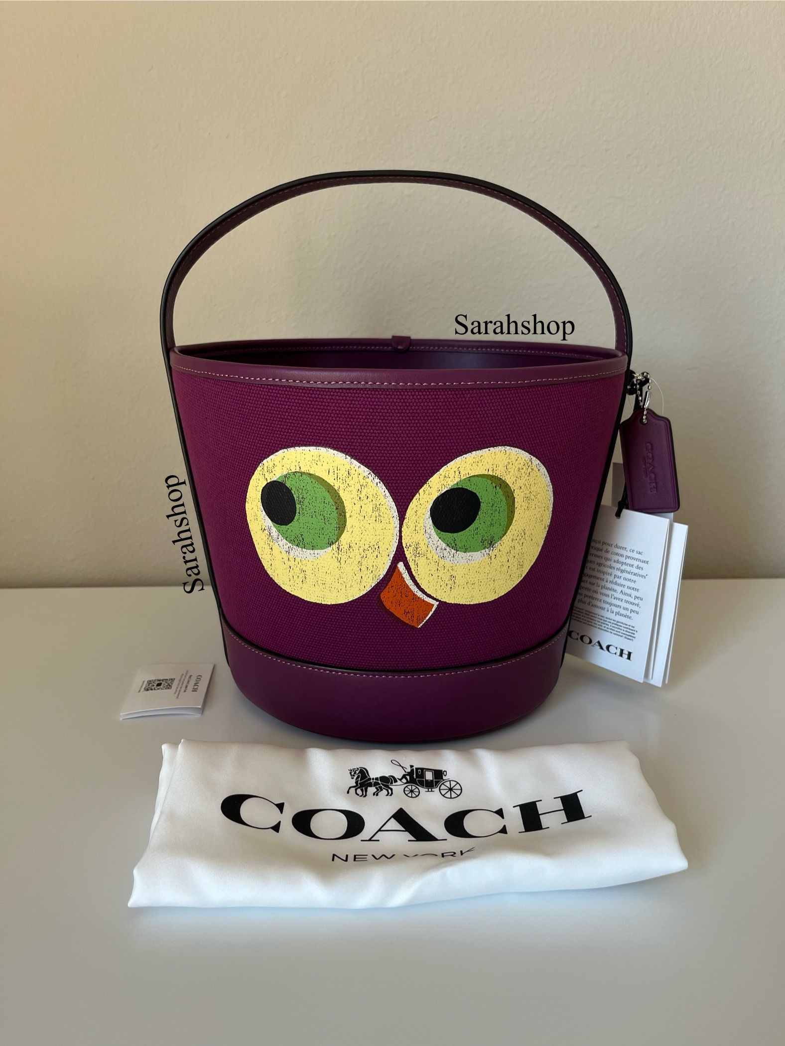 Coach Trick Or Treat Bucket With Halloween Owl In Regenerative Cotton