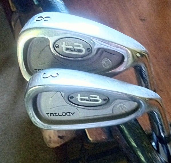 Pair VTG John Letters T3+ Trilogy #3 and #8 Iron