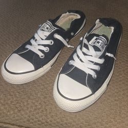 Black Converse Low Top, Size 8
