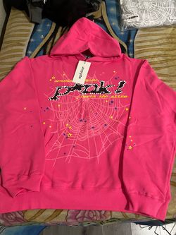 Sp5der Pink Hoodie with Tags