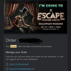Escape Halloween Friday Ticket 