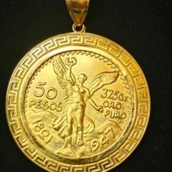 14k Gold Centenario With 14k Gold Bezel 