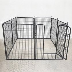 (NEW) $115 Heavy Duty 40” Tall x 32” Wide x 8-Panel Pet Playpen Dog Crate Kennel Exercise Cage Fence Play Pen