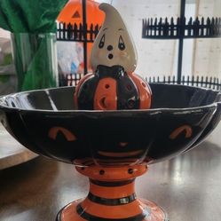 Johanna Parker Light Up Ghostie Bowl Stand PRICE FIRM, PICK UP ONLY