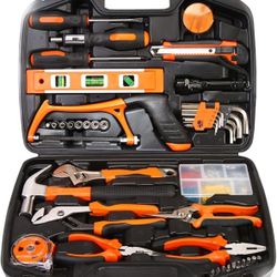5-4，106 Piece Tool Set Household Hand Tools, Portable Tool Box, Homeowner's DIY Tool Kit Set,for Tool Kit for The Home, Office, Or Car