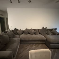 Large Grey Sectional Couch