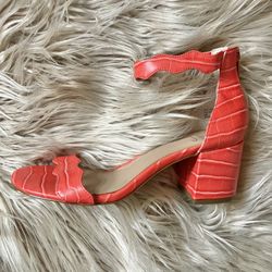 INC International Concepts Embossed Animal Print Block heels