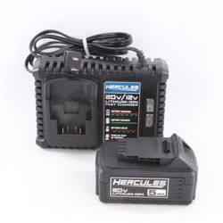 Hercules 20V/12V Fast Charger HC04 & 20V 5.0Ah Battery HC01 - Mint
