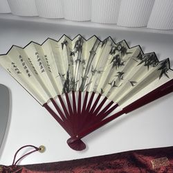 Japanese Fan Floral Design Japanese Floral Fan Cosplay Fan Costume