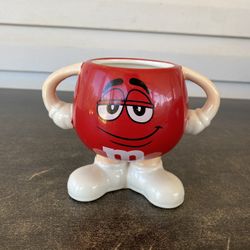 RARE 2008 M&Ms Red 3D Arms & Legs Coffee Mug, planter
