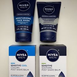Nivea Men facial products - wash, post-shave 