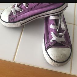 Size 10 Purple Converse All Star Kid
