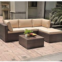 4pc Sectional Patio Outdoor Furniture Set New