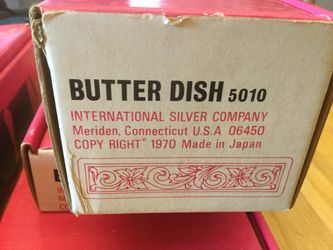 Vintage butter dish dated still in box