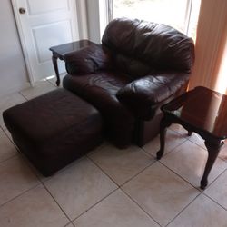 ARMCHAIR WITH TWO END TABLE