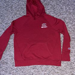 Vintage dark red champion hoodie