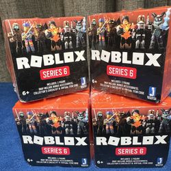 Jazwares Roblox Bundle Of 4 Boxes All Series 6 Orange Celebrity Blind Box With Virtual Code New Factory Sealed