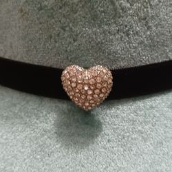 Heart Pendant Choker Necklace 