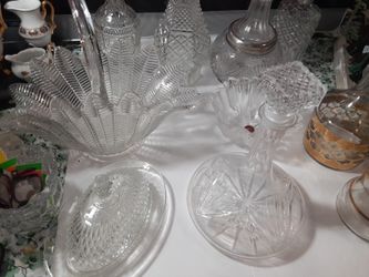VERY UNIQUE LOOKING Crystal Cut Glass THESE are Very NEAT No Chips Or Crack 15 DOLLARS Each