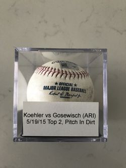 Tom Koehler vs Tuffy Gosewisch game used ball. Miami Marlins vs Arizona Diamondbacks
