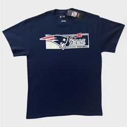 New England Patriots Vintage NFL Football Navy Blue shirt Size Medium NWT Maye