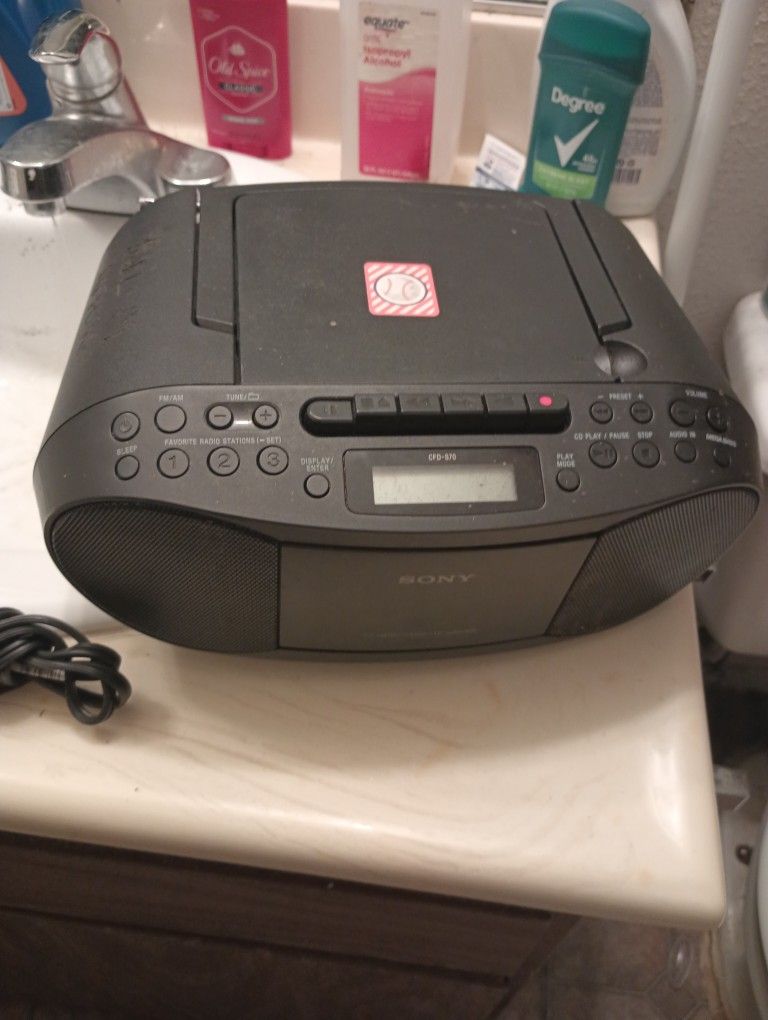 Sony Boom Box With CD Player, Cassette Player And FM/AM Radio 