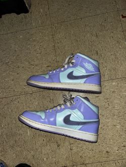 Air Jordan 1 Mid Purple Blue Sneakers