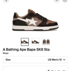 Bape SK8 STA Beige