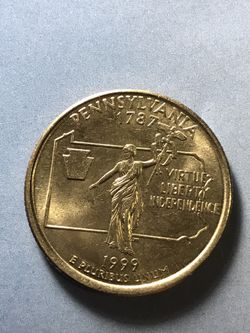 1999 p miss a line Off Center washington Quart