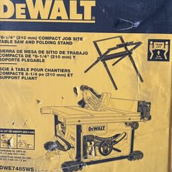 DEWALT 8-1/4”  Jobsite Table Saw and Compact Table Saw Stand