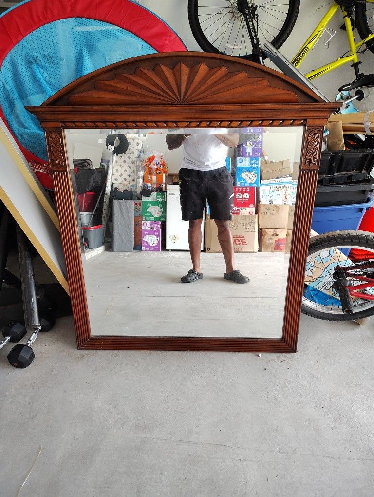 Traditional Wood Mirror