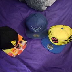 Power Ranger, Zelda, Wolverine Hats 