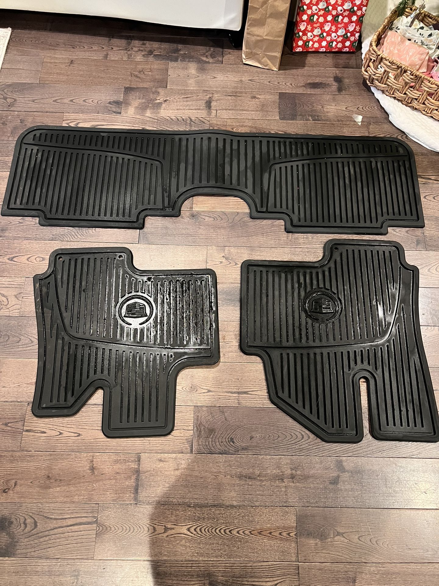 Black 2010-2015 Cadillac SRX weather mats