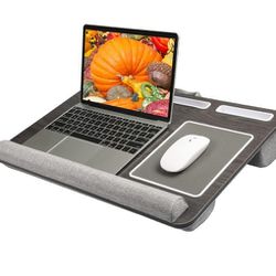 HUANUO Lap Desk - Fits up to 17 inches Laptop Desk, Built in Wrist Pad for Notebook, MacBook, Tablet, Lap Laptop Desk with Tablet, Pen & Phone Holder 