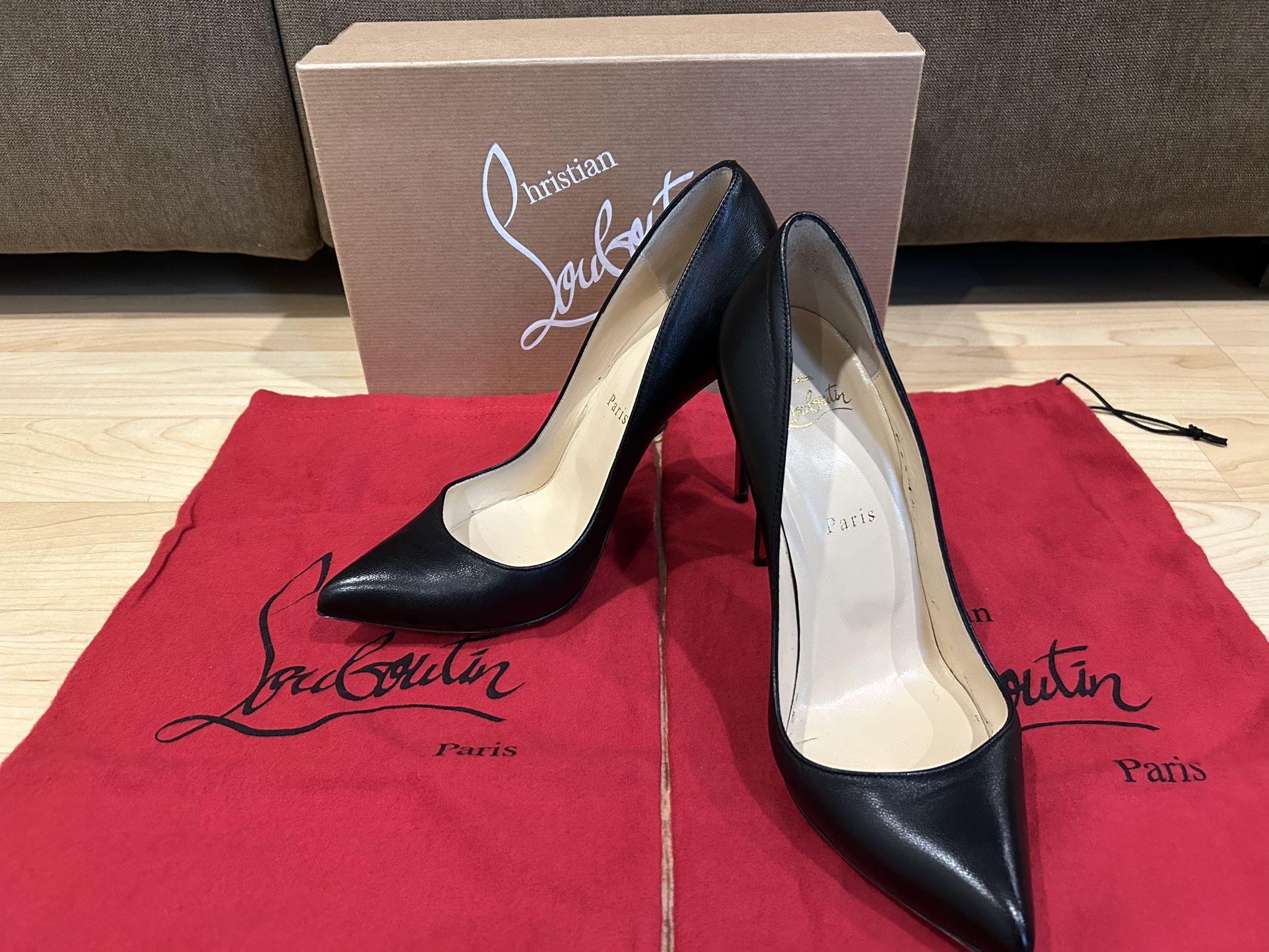 Christian Louboutin Pigalle Black Heels Size 38