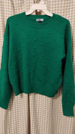 Women's winter green pullover sweater