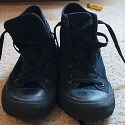Converse Chuck Taylor All Star High Top All Black Womens 6.5 Men's 4.5