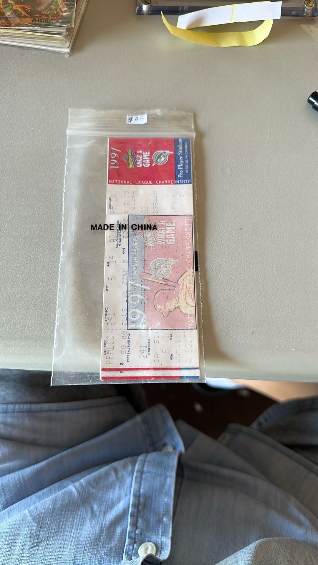 FLORIDA MARLINS TICKETS FOR PLAYOFF 1997