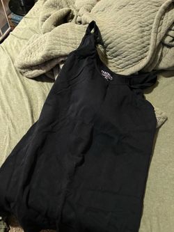 Black tank top from feathers maternity essentials