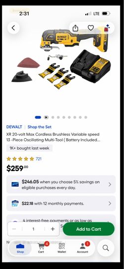 DEWALT XR 20V Cordless Oscillating Multi-Tool Kit