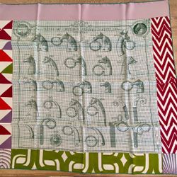 Auth NEW Hermes Carre Wash MANUFACTURE DE BOUCLERIES Silk Scarf Shawl