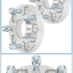 Aluminum wheel spacers. Has 5x4.5  2Pcs 1 inch Wheel Adapters 5x4.5 to 5x4.75 with Studs 12x1.5 Bore 74mm Compatible with for Hyundai Tucson 2005-2021