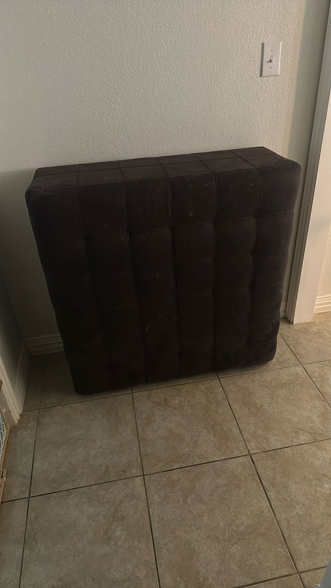 Rolling Dark Grey Ottoman
