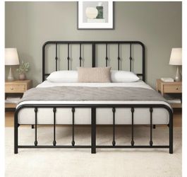 10” queen mattress and bed frame