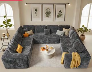 U-Shaped Cloud Sectional Sofa - Oversize Modern Modular Upholstered Couch